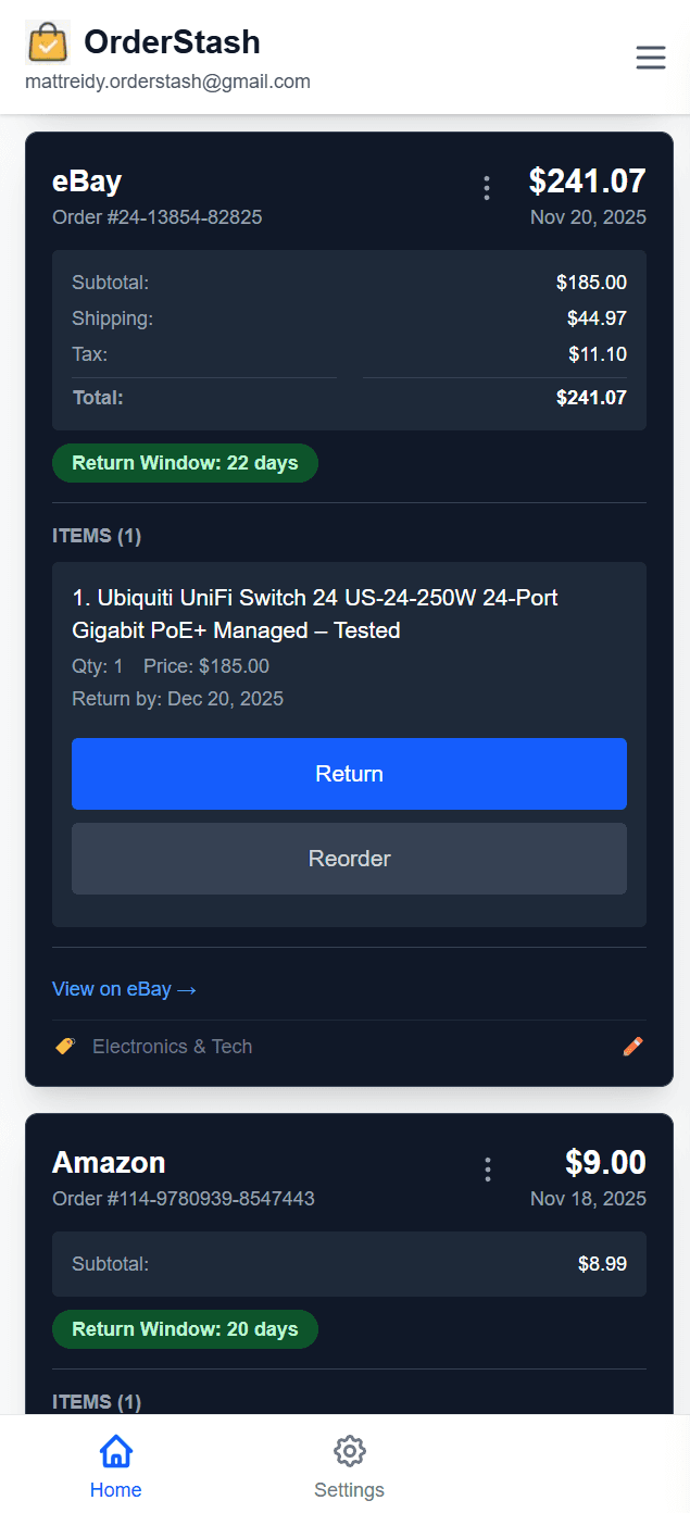 Mobile-friendly dashboard view